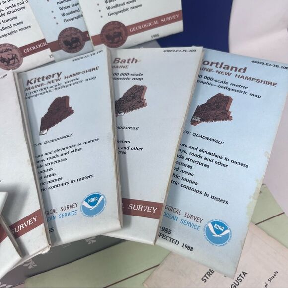 Collection of Maine Maps 1981-85 Geological Surveys - Picture 4 of 5